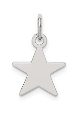 very nice engravable star silver baby charm